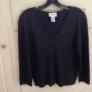 Oscar by Oscar de la Renta Sequin beaded Cardigan